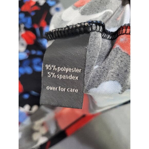 The Limited Women's SZ XL Red Blue Floral Ruffle Neck Sleeveless Blouse Top - Picture 8 of 8